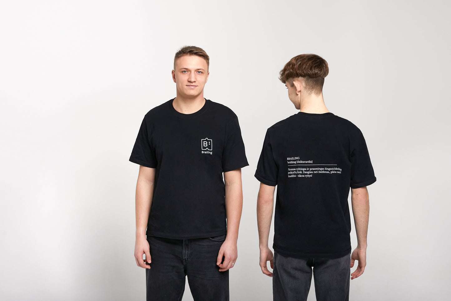 Brailing t-shirts